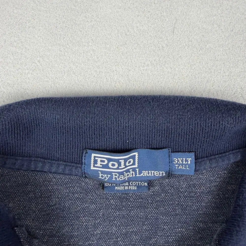 Polo Ralph Lauren 3XLT Long Sleeve Polo Shirt Blue